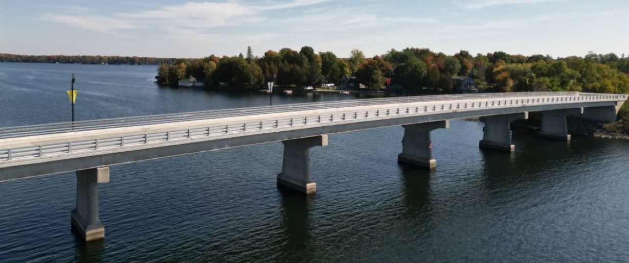 Rideau Ferry Bridge in the winter