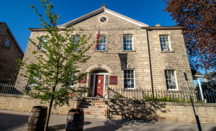 a stone building